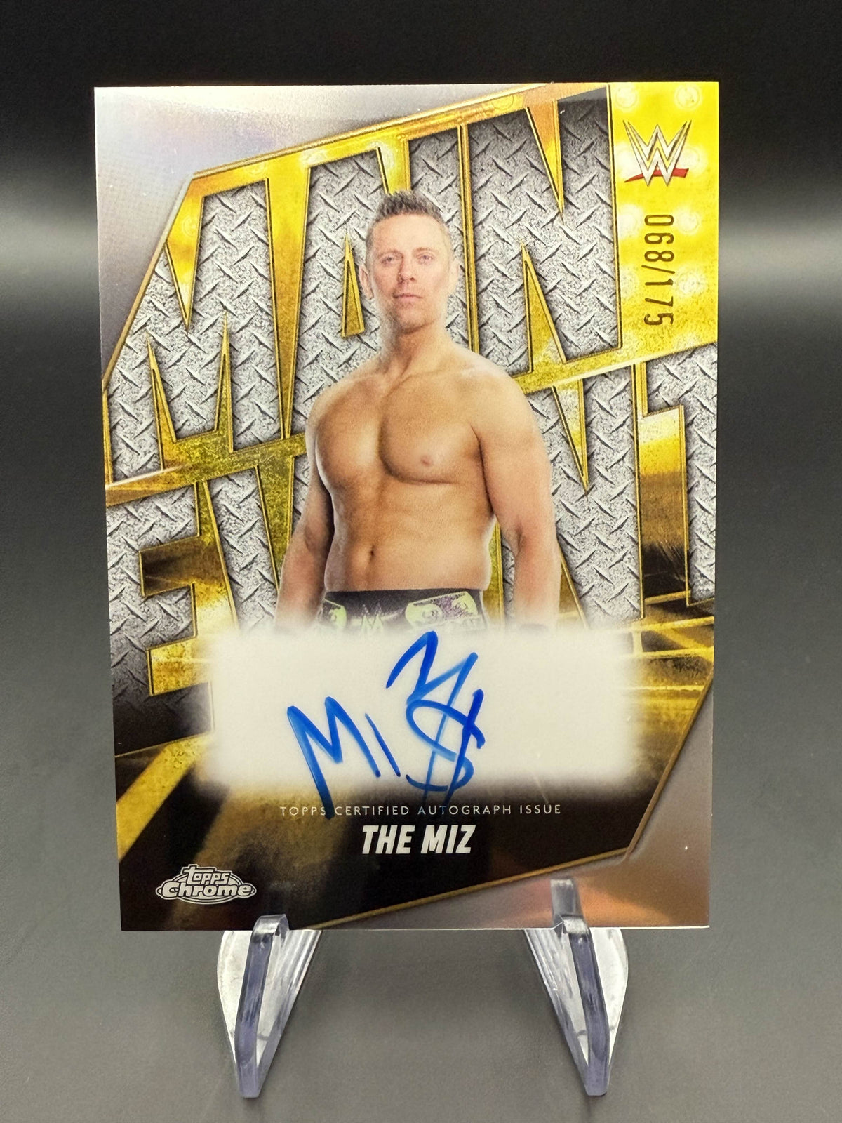 The Miz 2025 WWE Topps Chrome Main Event Autographs /175