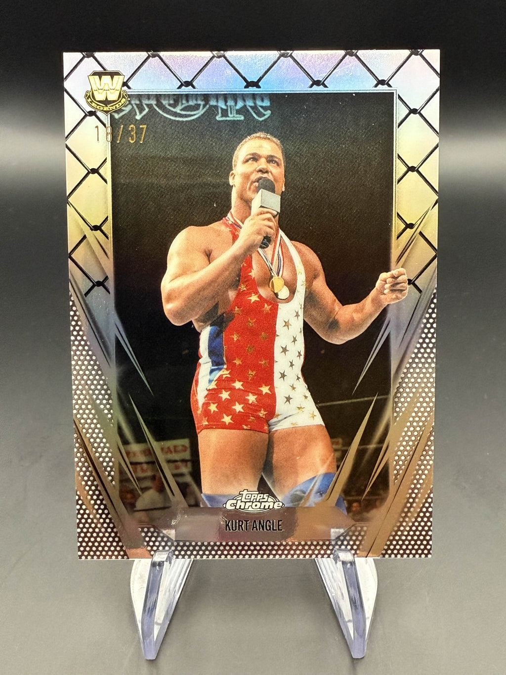 Kurt Angle 2026 WWE Topps Chrome Steel Cage Refractor /37