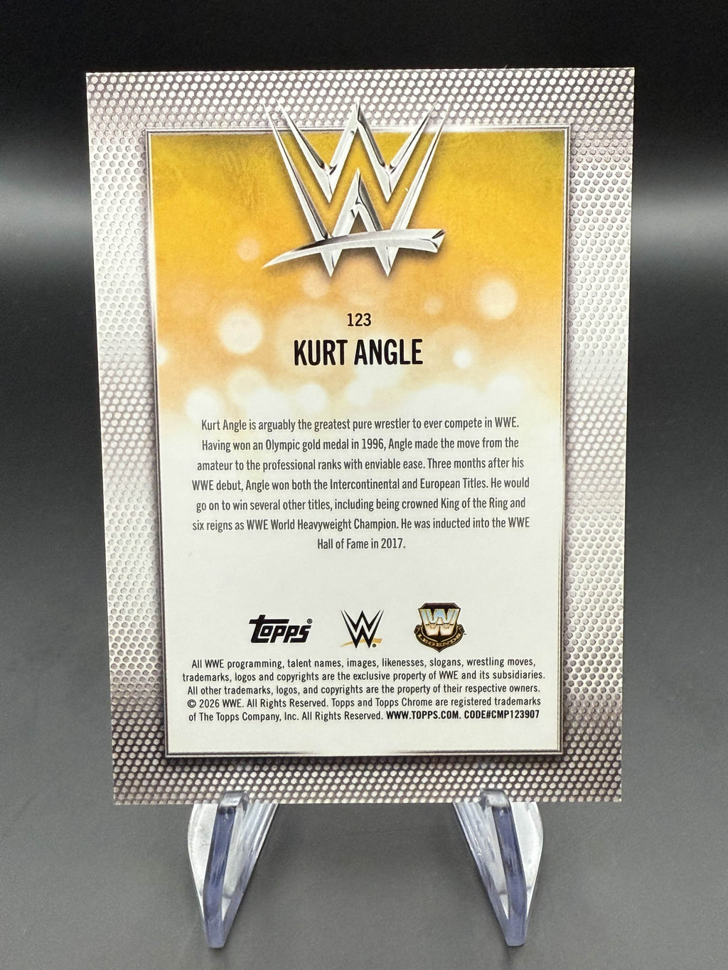 Kurt Angle 2026 WWE Topps Chrome Steel Cage Refractor /37