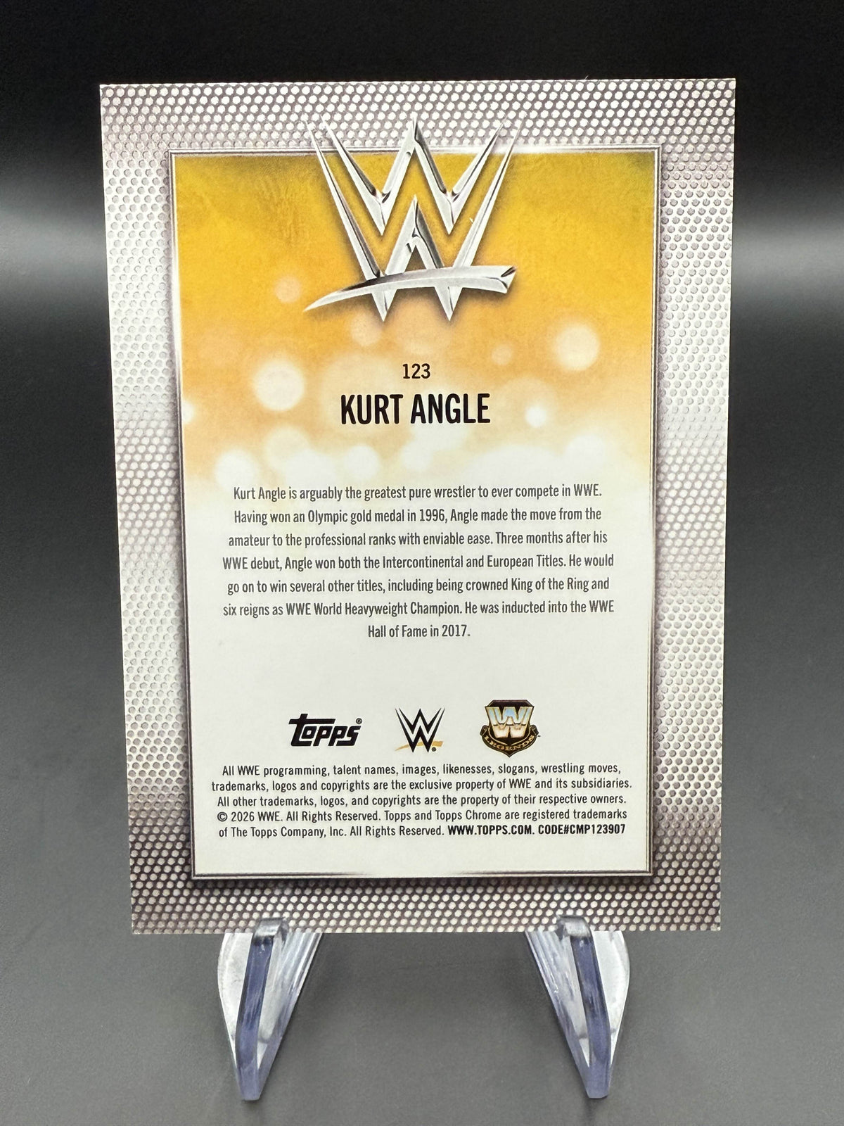 Kurt Angle 2026 WWE Topps Chrome Steel Cage Refractor /37