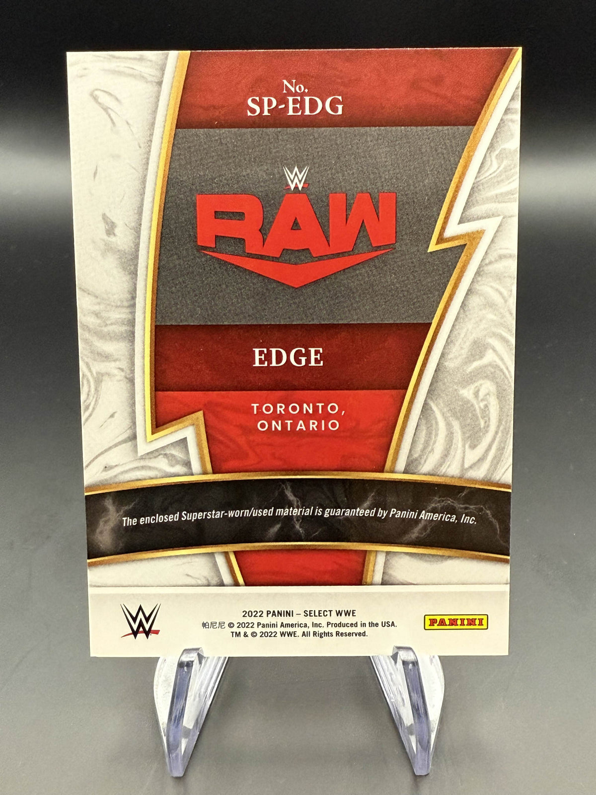 Edge 2022 WWE Panini Select Sparks Patch