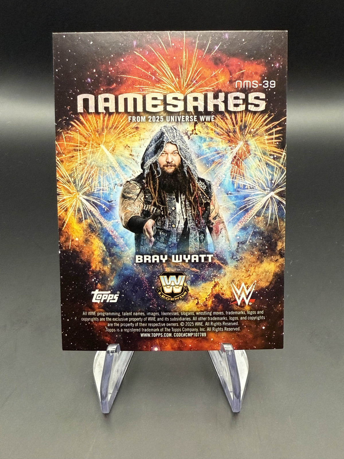 Bray Wyatt 2025 WWE Topps Universe Namesakes Green Electric /99