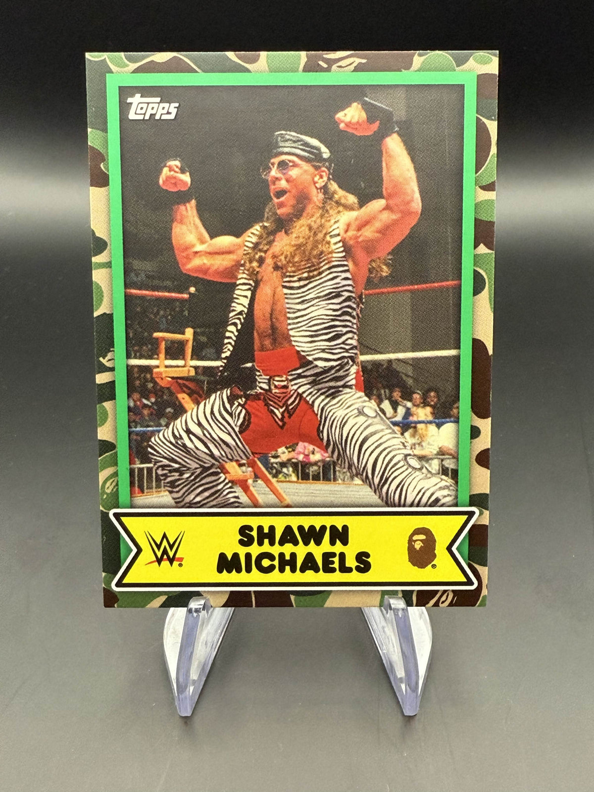 Shawn Michaels 2025 Topps WWE x BAPE Green Camo