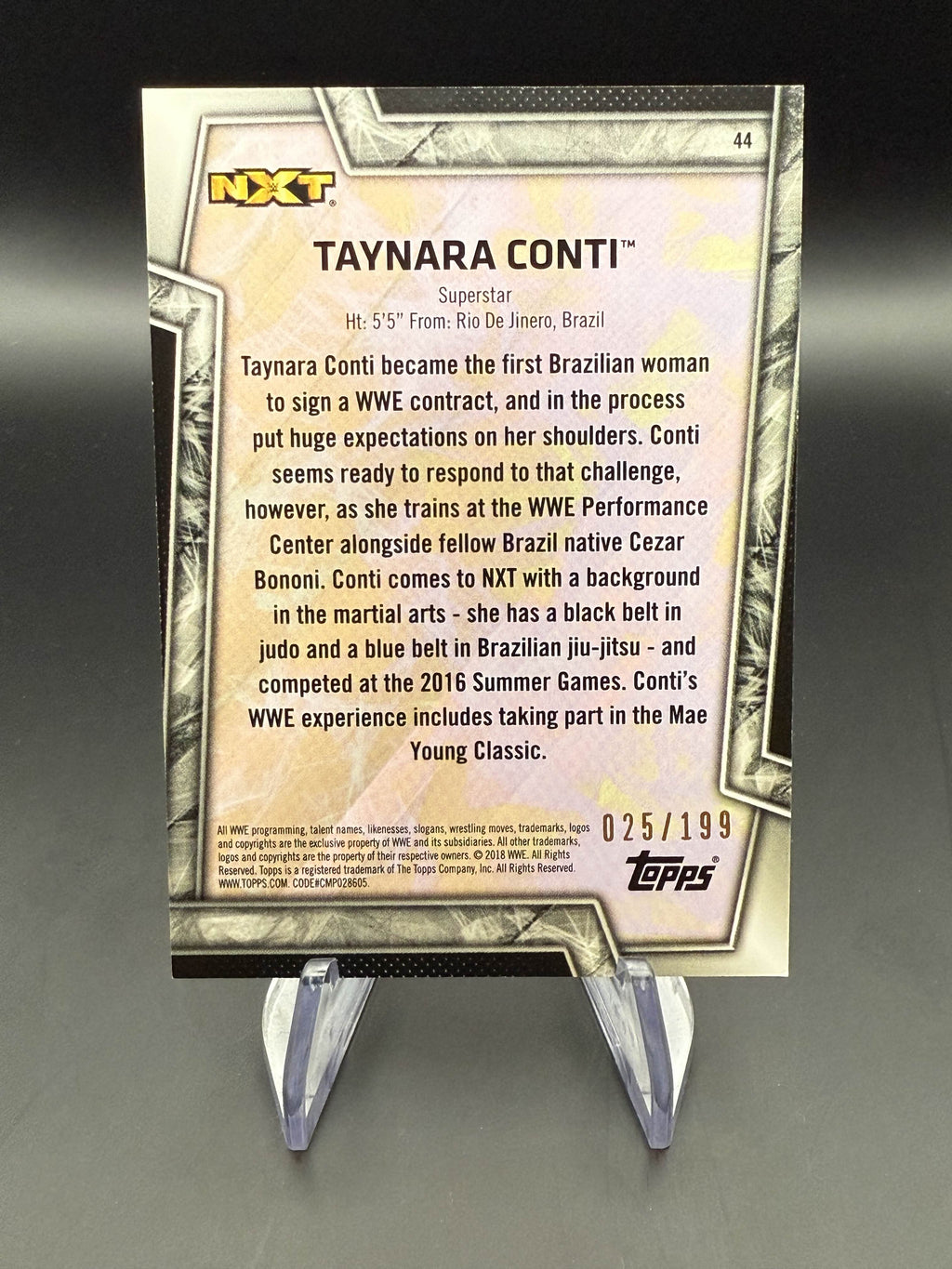 Taynara Conti 2018 WWE Topps Women's Division Autograph /199