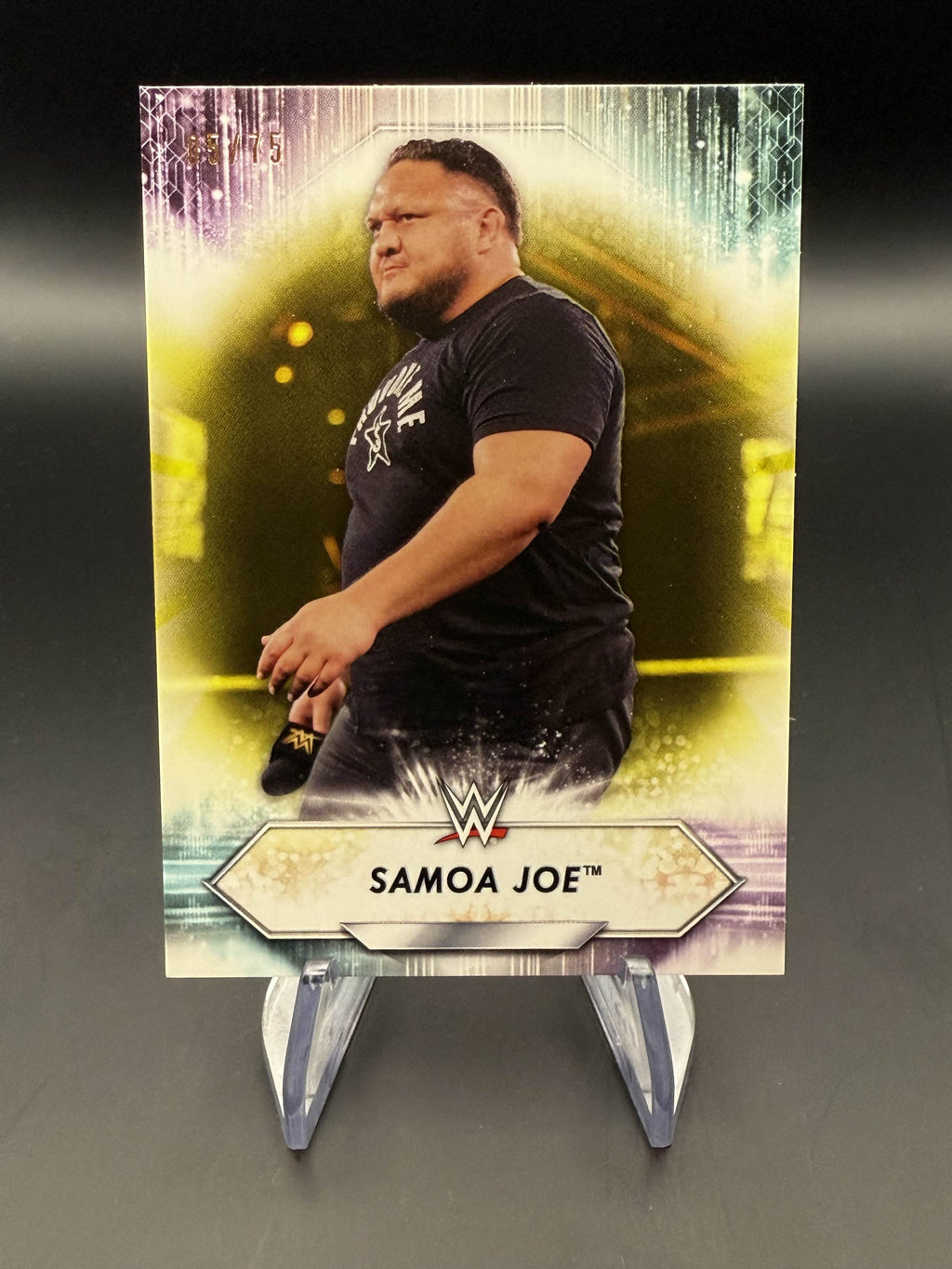 Samoa Joe 2021 WWE Topps Citrine /75