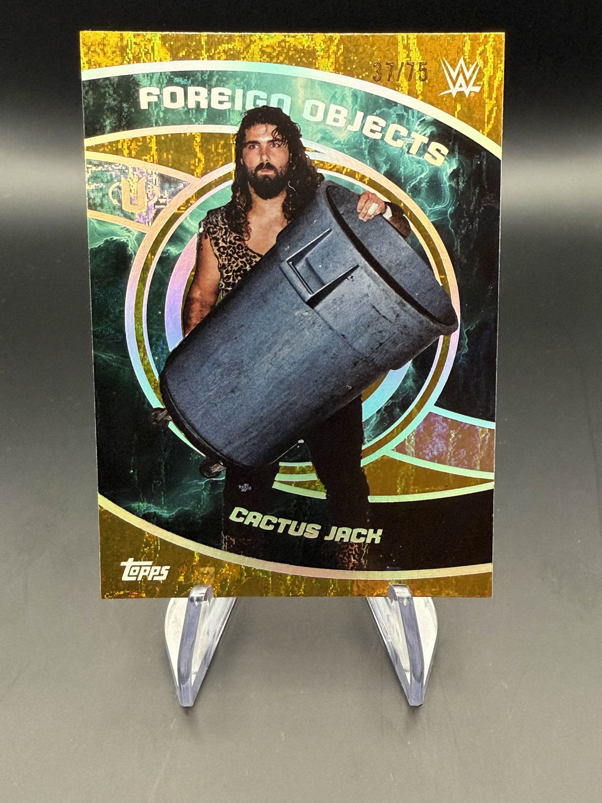 Cactus Jack 2026 WWE Topps Universe Foreign Objects Gold Stone /75