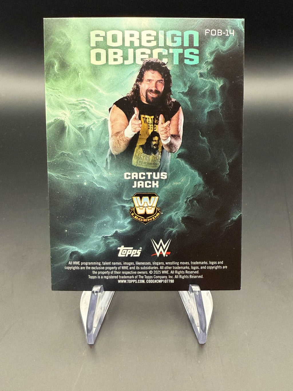 Cactus Jack 2026 WWE Topps Universe Foreign Objects Gold Stone /75
