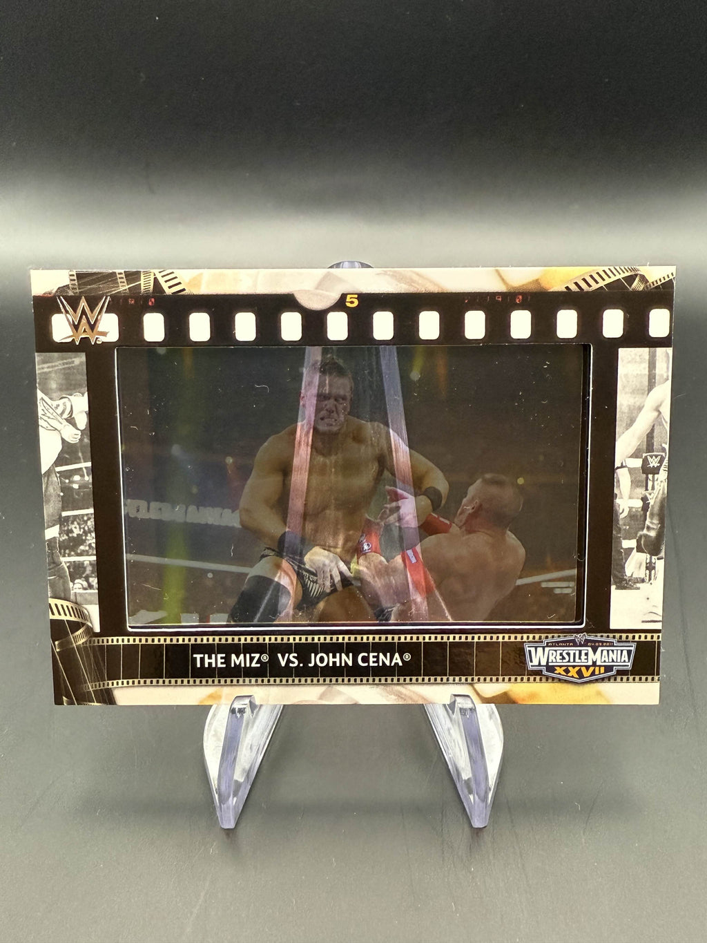 The Miz vs. John Cena 2021 WWE Topps Match Film Strips Relics