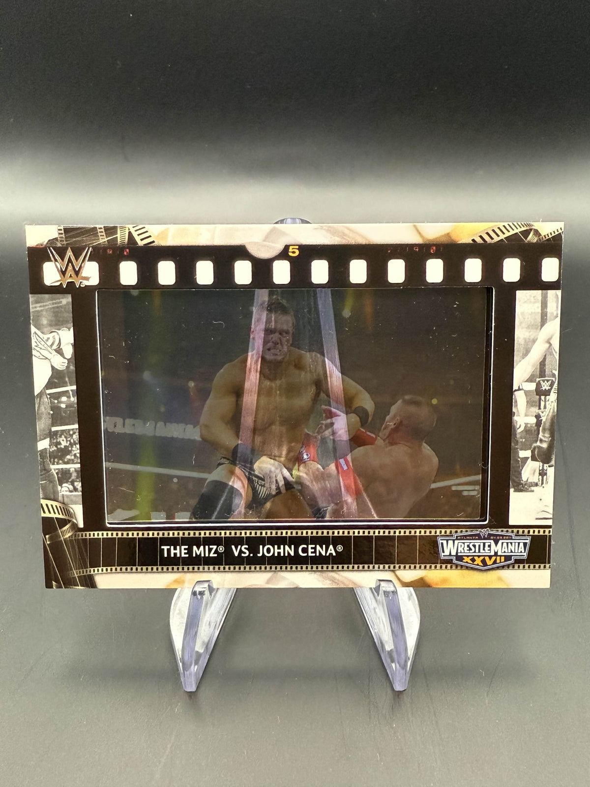 The Miz vs. John Cena 2021 WWE Topps Match Film Strips Relics