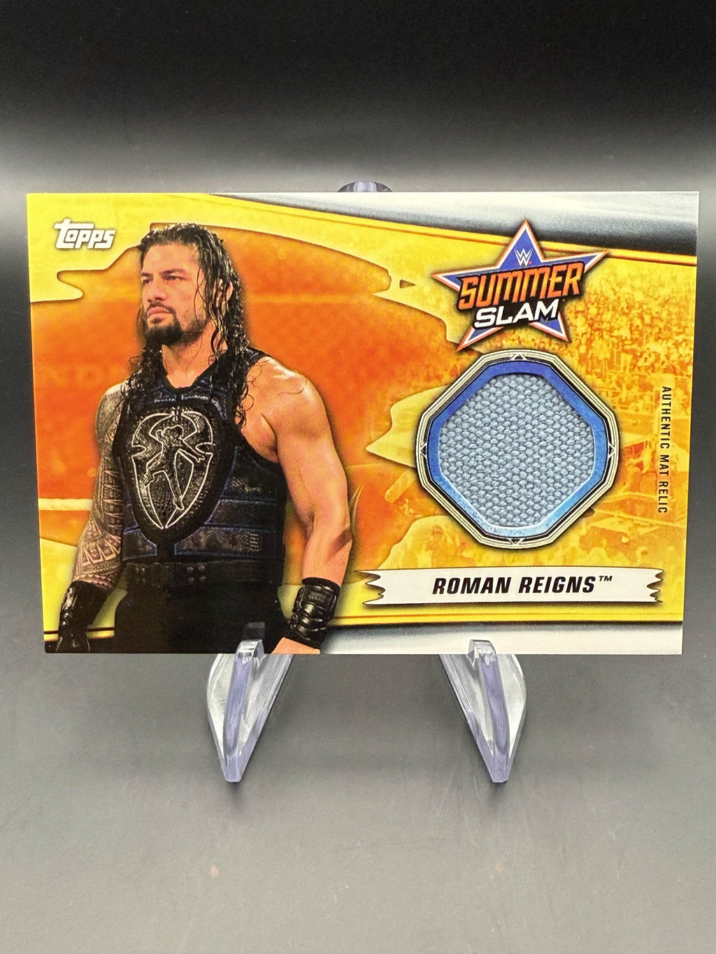 Roman Reigns 2019 WWE Topps SummerSlam Mat Relics