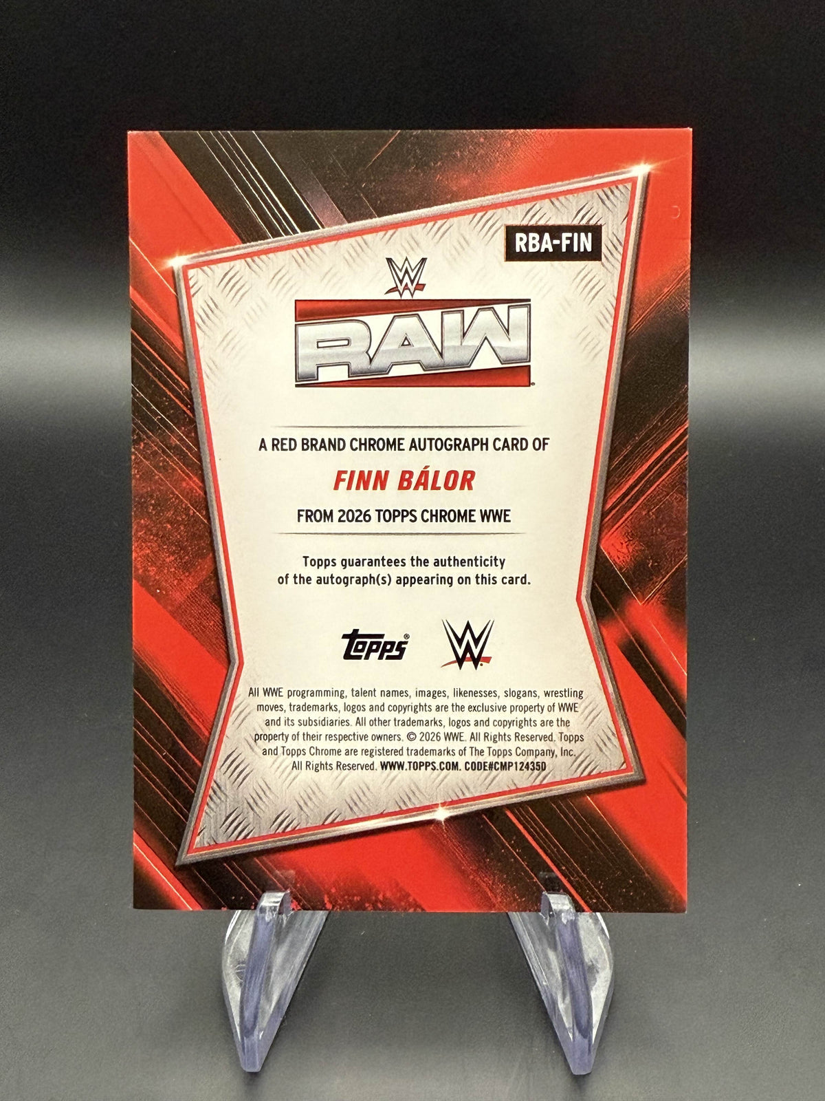 Finn Balor 2026 WWE Topps Chrome Sapphire Autograph