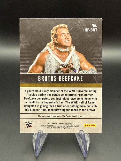 Brutus Beefcake 2023 WWE Panini Chronicles Hall of Fame Blue Autograph /49