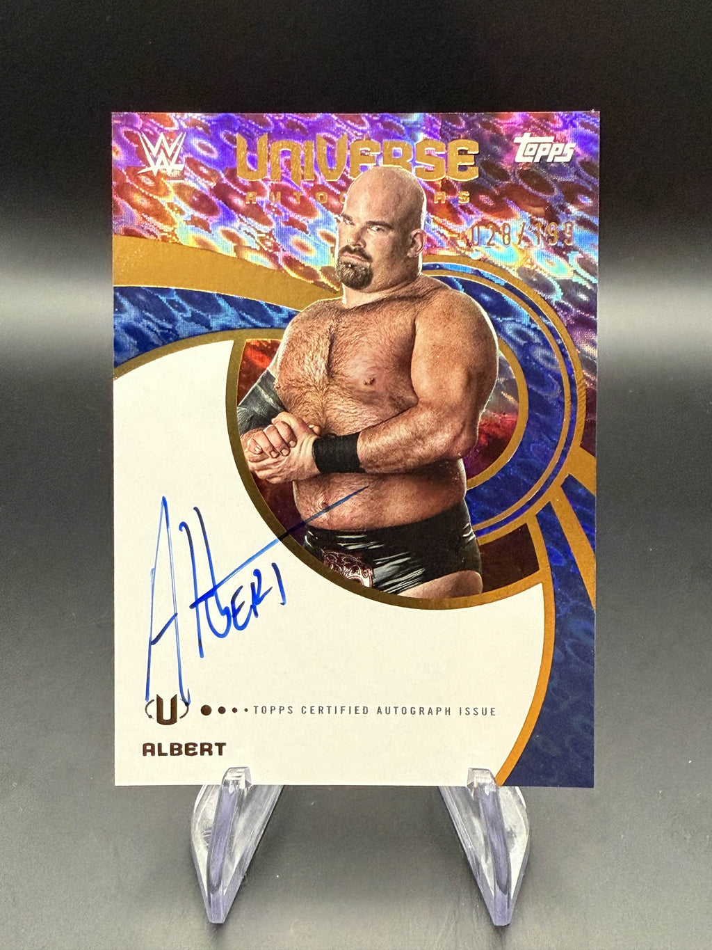 Albert 2025 WWE Topps Universe Blue Pulse Autograph /199