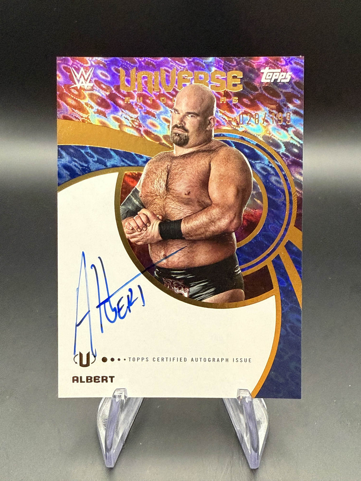 Albert 2025 WWE Topps Universe Blue Pulse Autograph /199