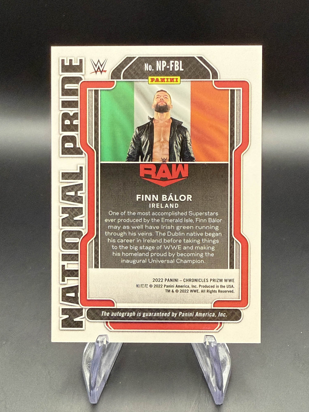Finn Balor 2022 WWE Panini Chronicles National Pride Signatures Autograph