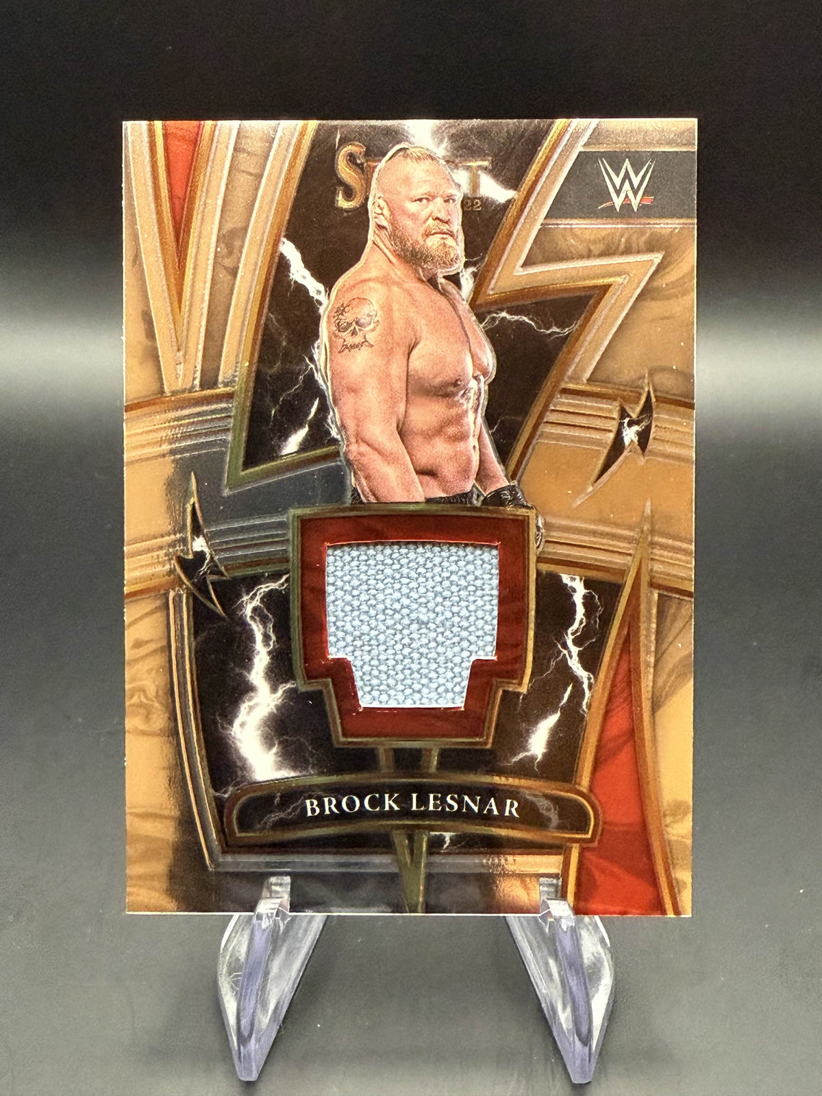 Brock Lesnar 2022 WWE Panini Select Sparks Patch