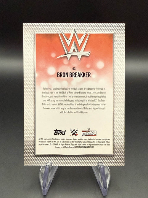 Bron Breakker 2026 WWE Topps Chrome Gold Geometric Refractor /50