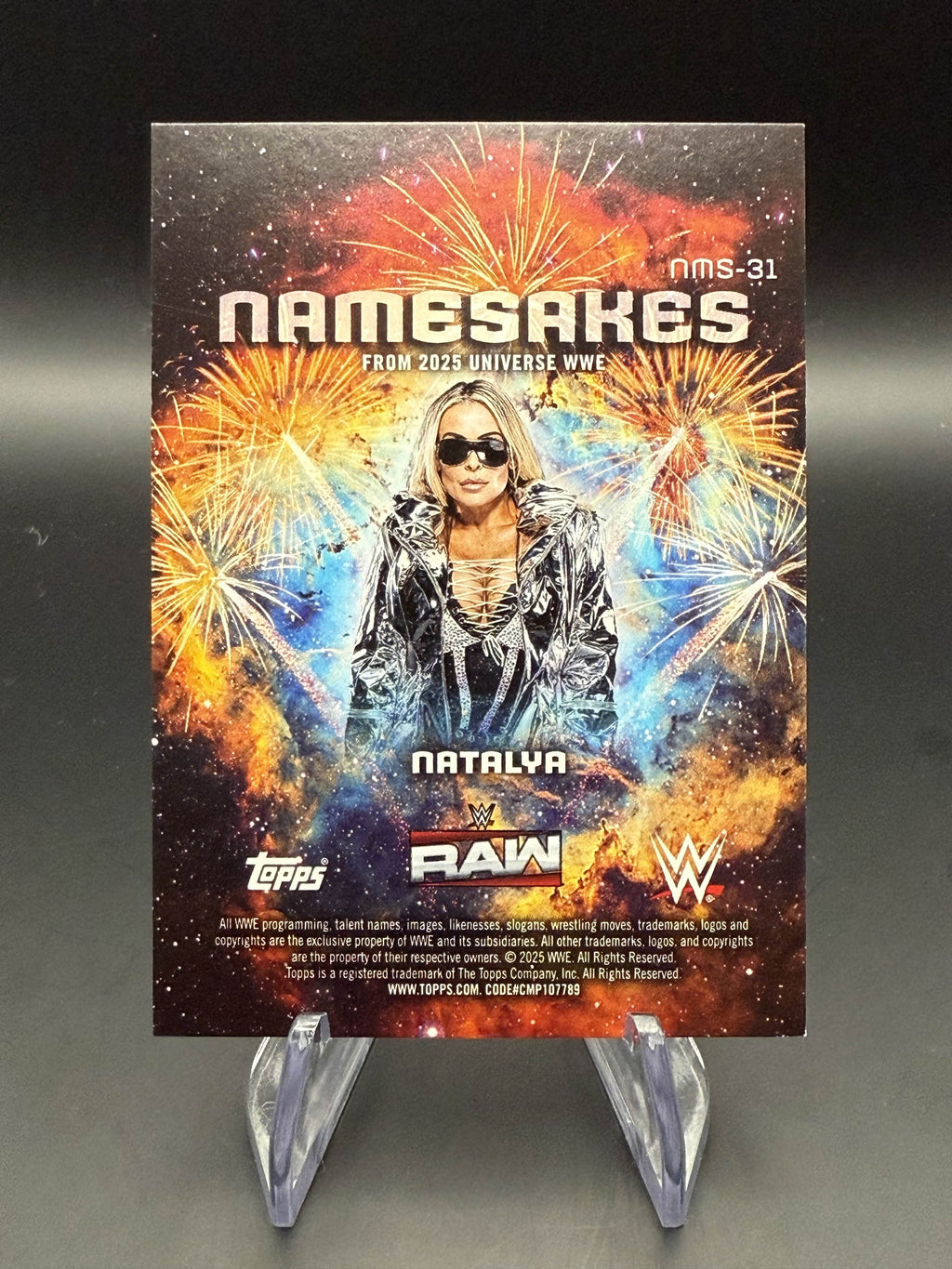 Natalya 2025 WWE Topps Universe Namesakes Red Magma /10