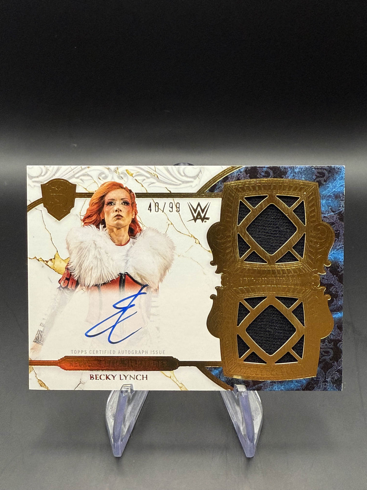Becky Lynch 2025 WWE Topps Royalty Regalia Relic Signature Patch Autograph /99