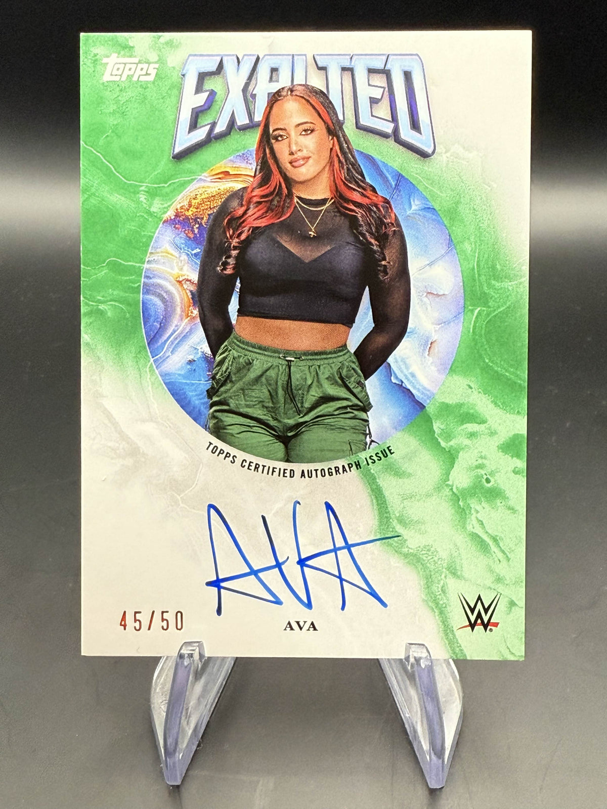 Ava 2025 WWE Topps Exalted Green Autograph /50