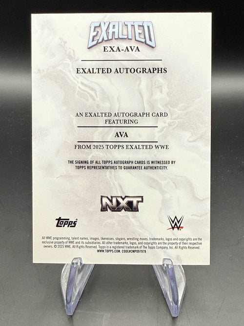 Ava 2025 WWE Topps Exalted Green Autograph /50