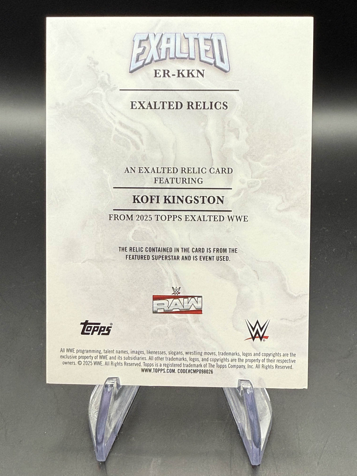 Kofi Kingston 2025 WWE Topps Exalted Green Relic /50