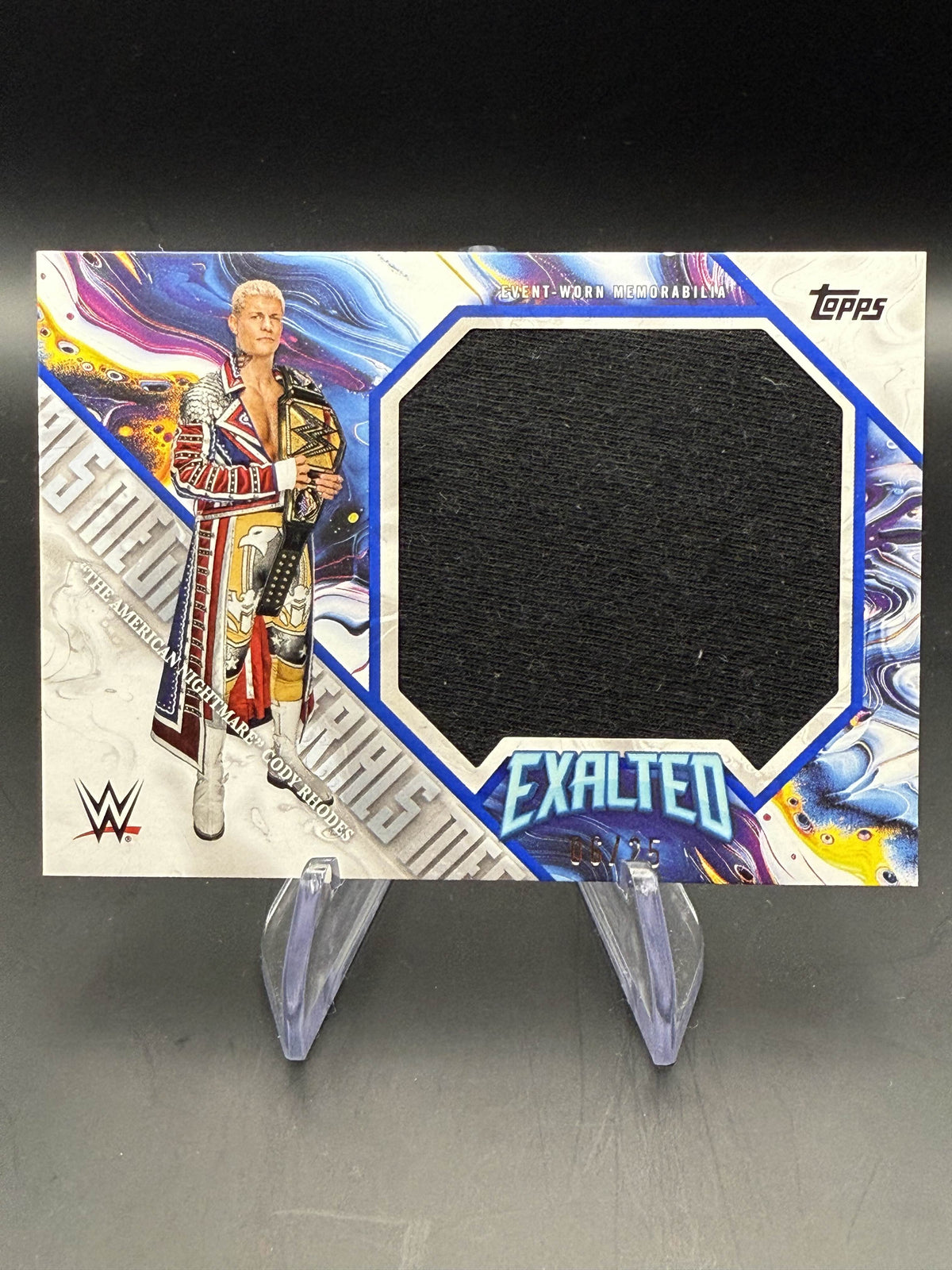 Cody Rhodes 2025 WWE Topps Exalted Mega Materials Blue Relic /25