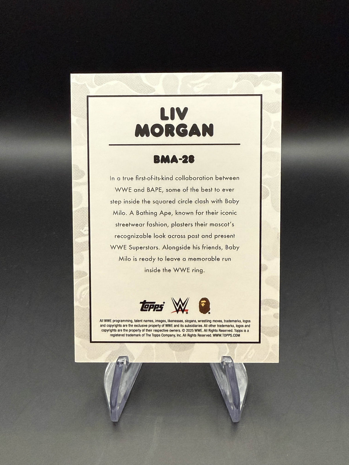 Liv Morgan 2025 Topps WWE x BAPE Baby Milo
