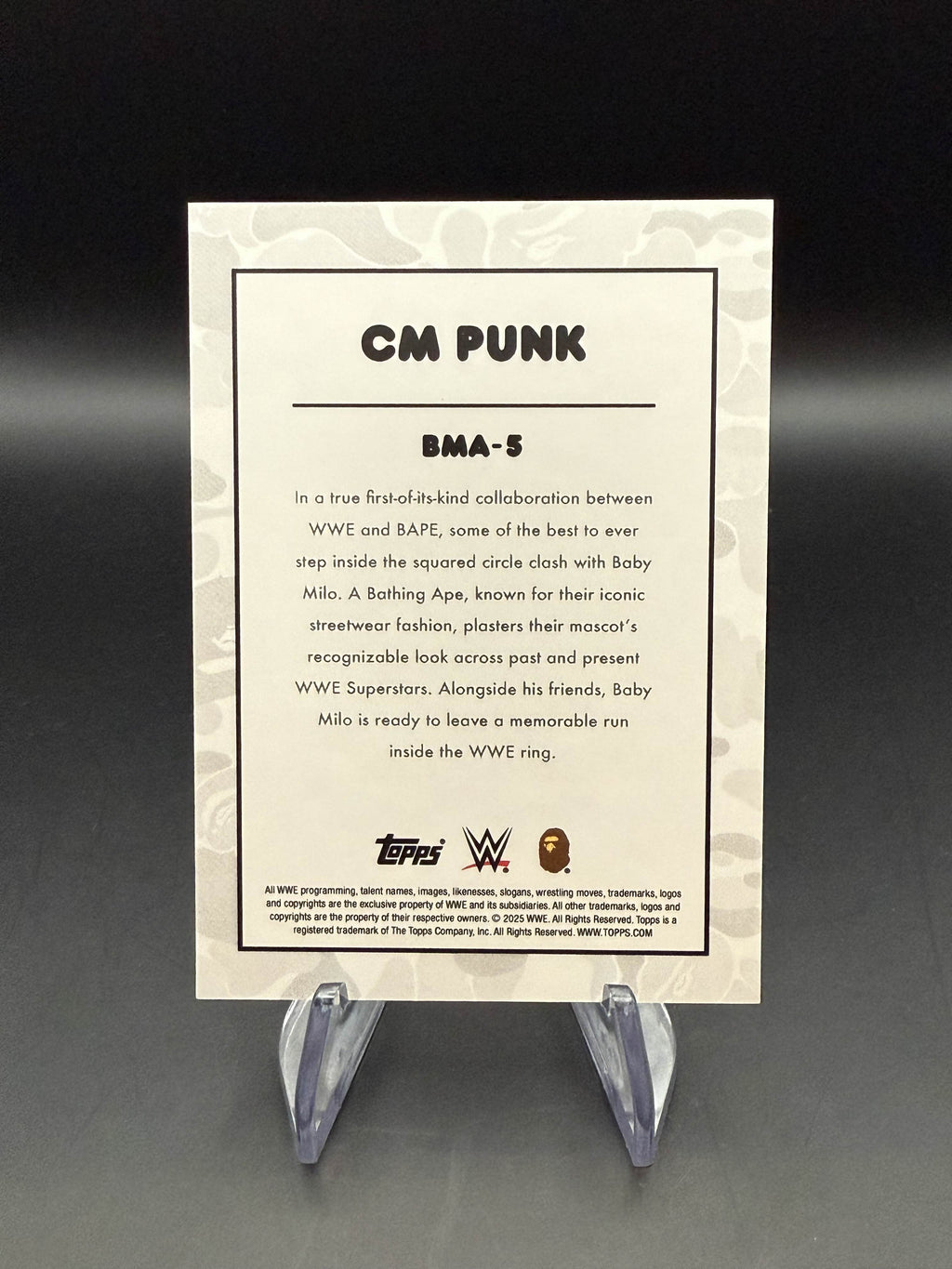 CM Punk 2025 Topps WWE x BAPE Baby Milo