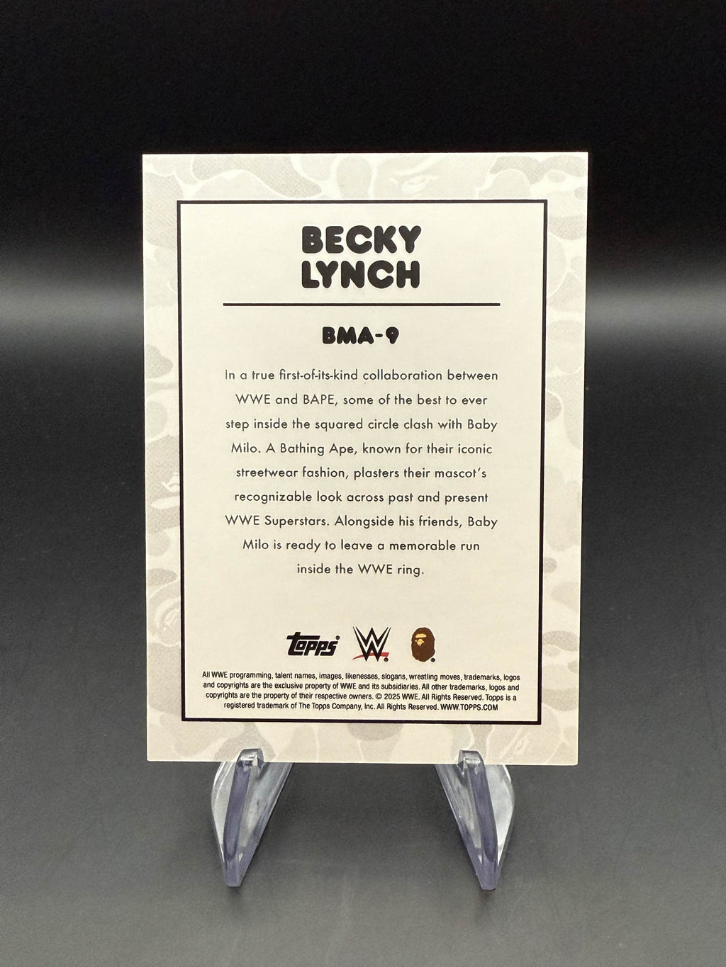 Becky Lynch 2025 Topps WWE x BAPE Baby Milo