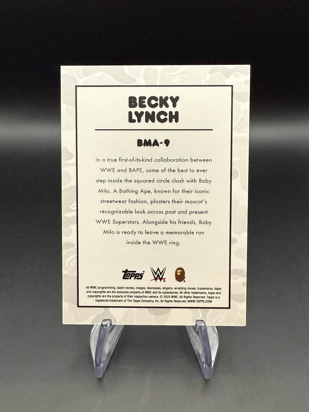 Becky Lynch 2025 Topps WWE x BAPE Baby Milo