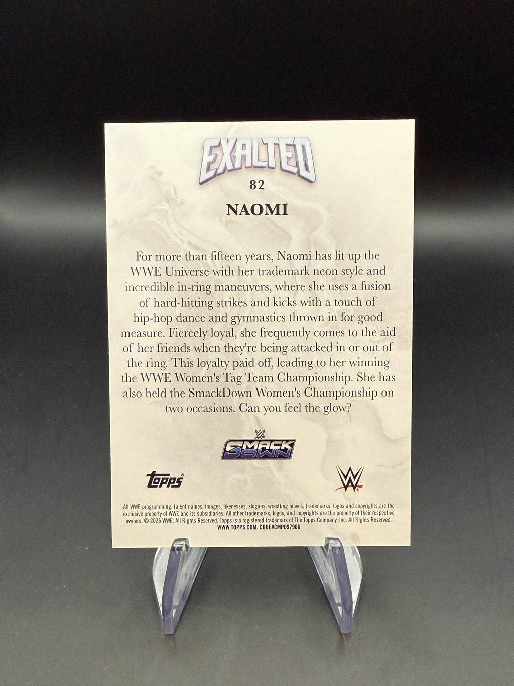 Naomi 2025 WWE Topps Exalted White /150