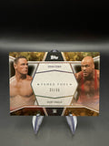John Cena / Kurt Angle 2025 WWE Topps John Cena Commemorative Collection Famed Foes Green Camo Foil /35