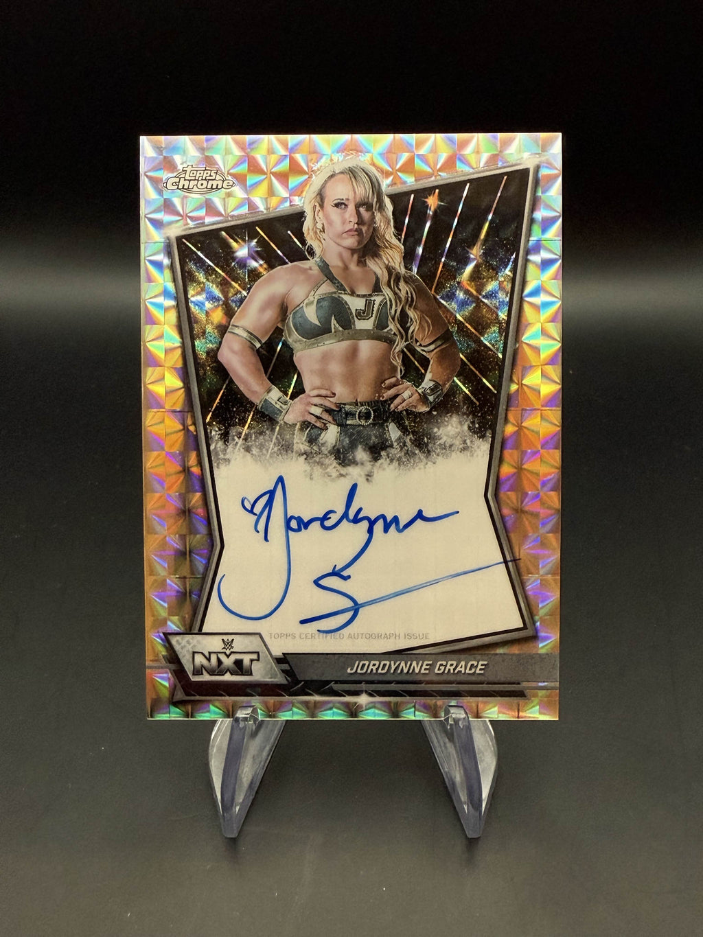 Jordynne Grace 2026 WWE Topps Chrome Geometric Refractor NXT Autograph