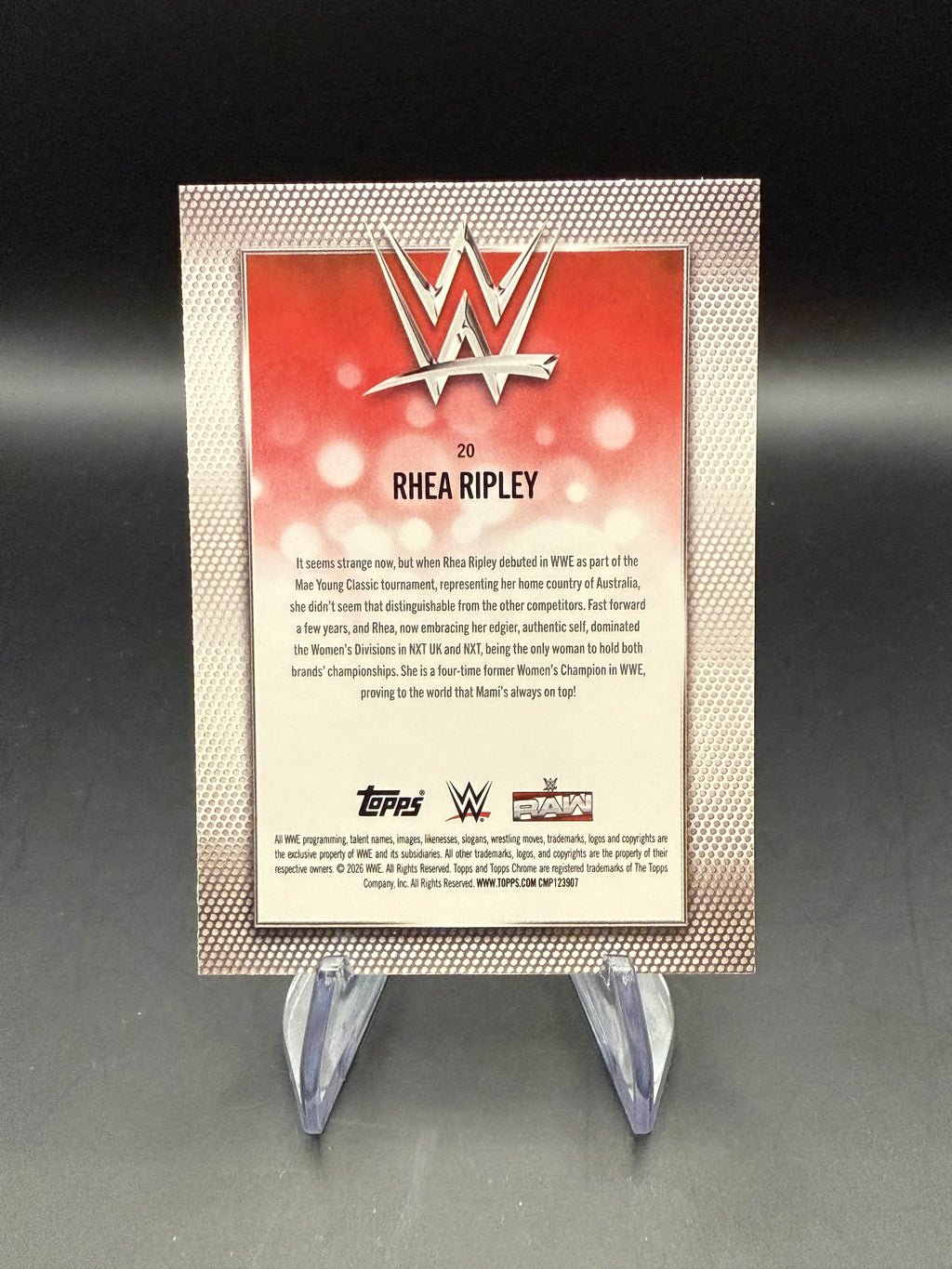 Rhea Ripley 2026 WWE Topps Chrome Magenta Refractor /399