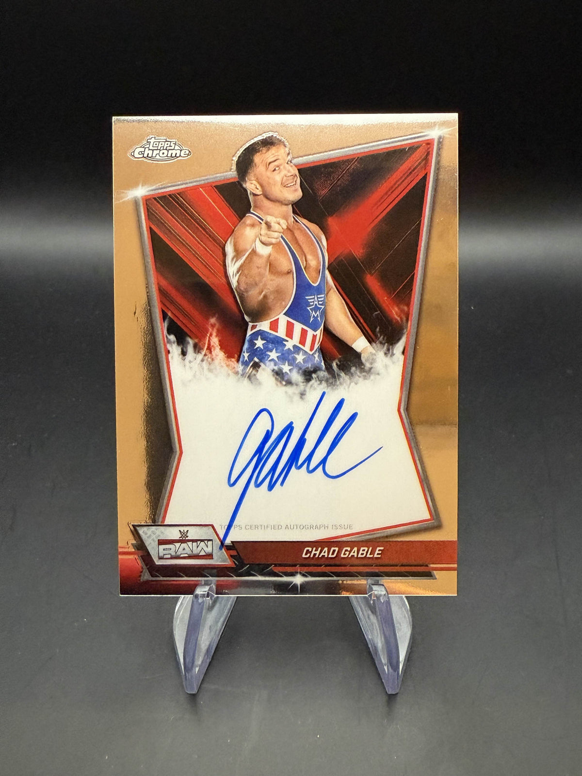 Chad Gable 2026 WWE Topps Chrome Red Brand Autograph
