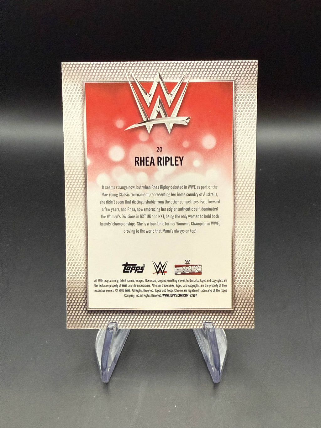 Rhea Ripley 2026 WWE Topps Chrome Blue Geometric Refractor /150