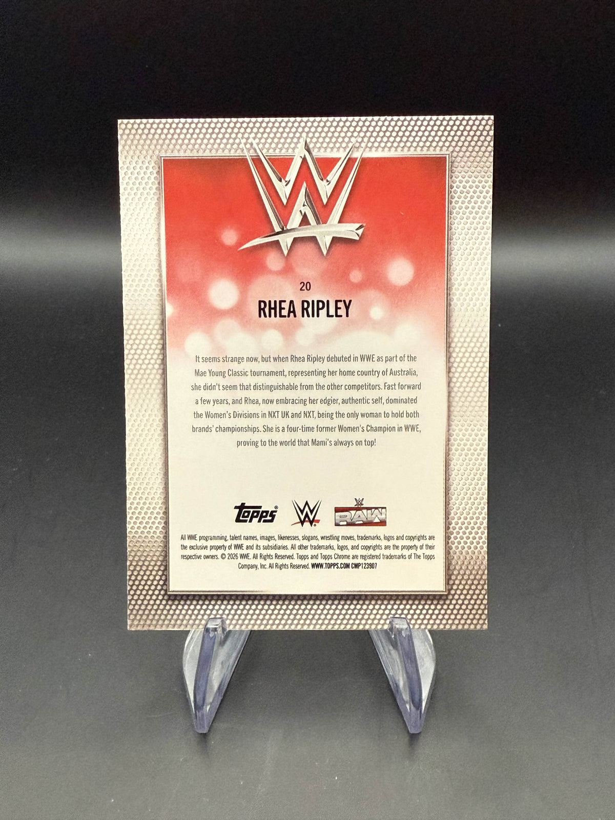 Rhea Ripley 2026 WWE Topps Chrome Blue Geometric Refractor /150