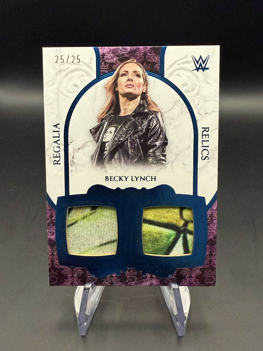 Becky Lynch 2025 WWE Topps Royalty Blue Regalia Relics 25/25 [From 31/1/22 RAW]