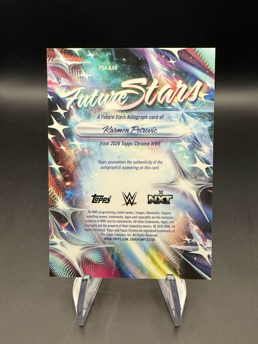 Karmen Petrovic 2026 WWE Topps Chrome Future Stars Autograph