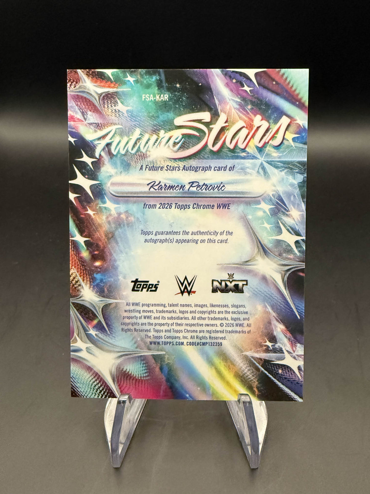 Karmen Petrovic 2026 WWE Topps Chrome Future Stars Autograph